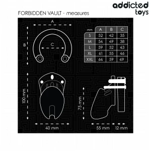 ADDICTED TOYS LOCKED - ZABRONIONE SKRZYNKI PENIS CAGE 10 CM